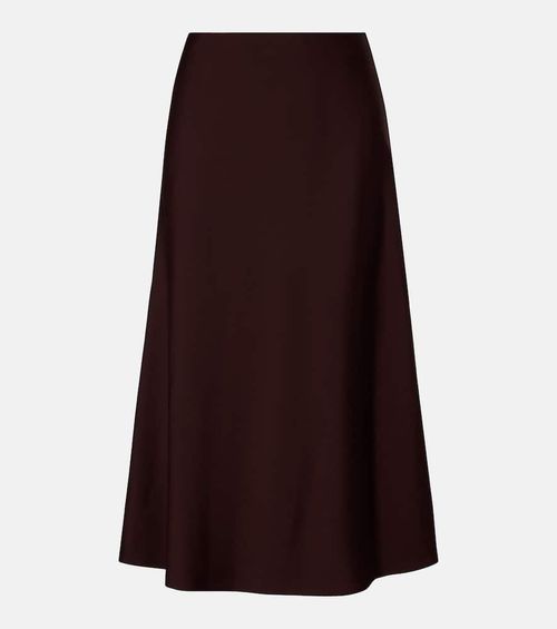 Wool-blend midi skirt