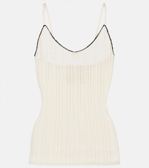 India pointelle silk and cotton camisole