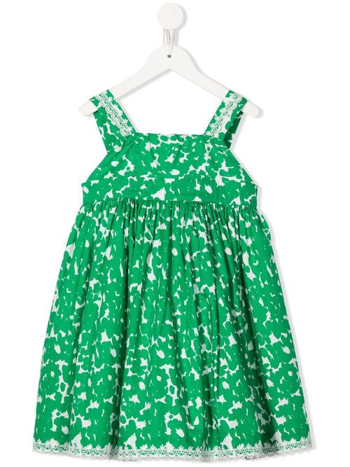 Graphic-print dress - Green