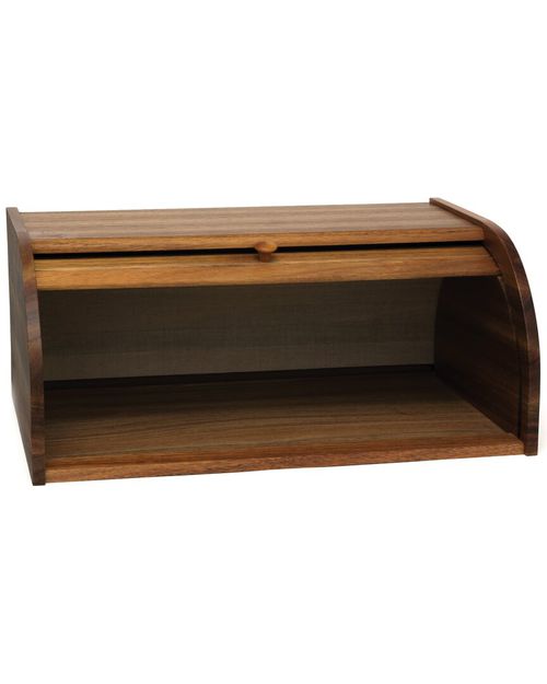 International Acacia Rolltop Bread Box