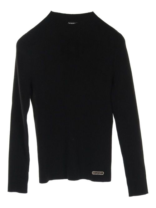 CHANEL Pre-Owned 1986-1988 Coco Mark jumper - Black