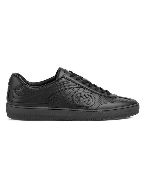 Men's G74 Retro Leather Sneakers - Black