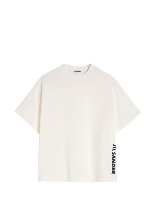 Logo-Embroidered Cotton T-Shirt — Cream