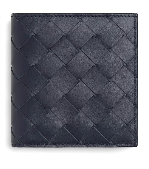Slim Leather Intrecciato Bifold Wallet