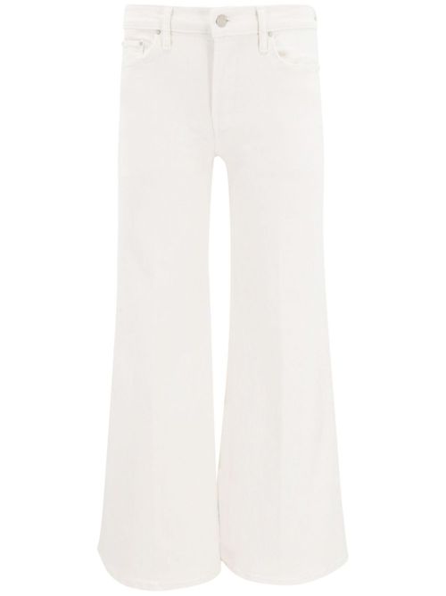 Beige Flared Mid Rise Jeans