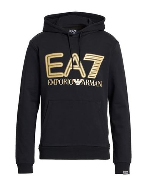 Man Sweatshirt Black Size 4XL Cotton