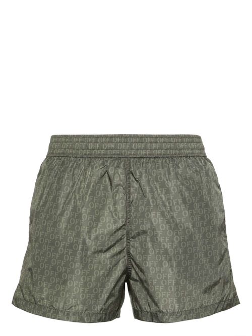 Logo-print swim shorts - Green