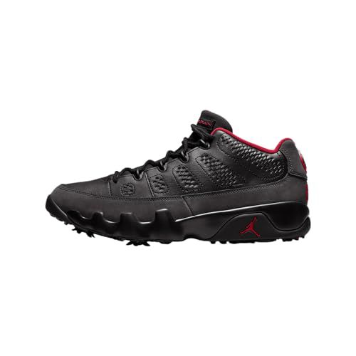 NIKE Air Jordan 9 G Golf Shoes (FJ5934-100, White/Black/True Red)