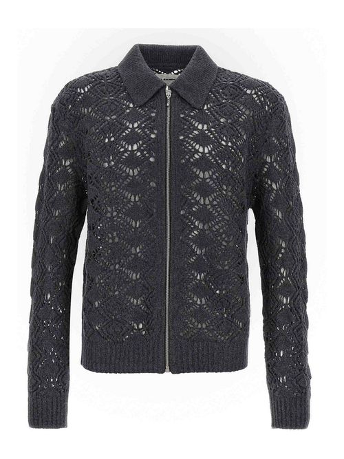 Openwork Wool Cardigan