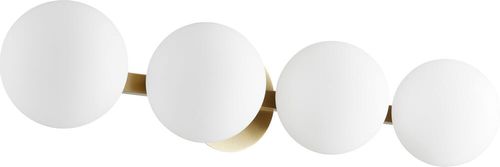Quorum Transitional 4-Light 6" Bathroom Vanity Light in Aged Bra