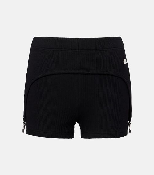 Ribbed-knit cotton jersey shorts