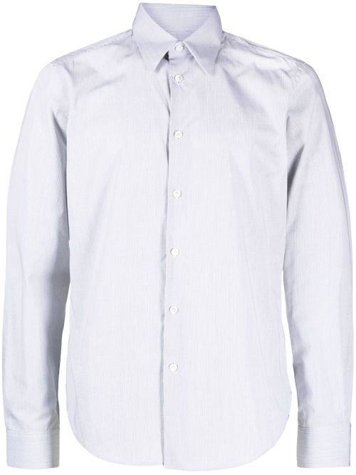 Grid-pattern cotton shirt - Grey