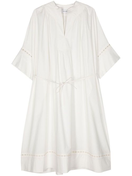 Poplin midi dress - Neutrals