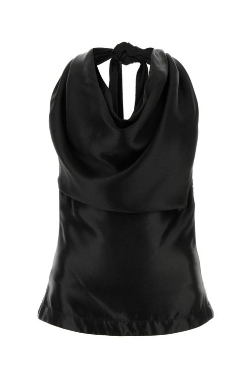 Black Viscose Blend Top