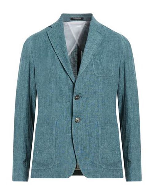 Man Blazer Deep teal Size 38 Linen