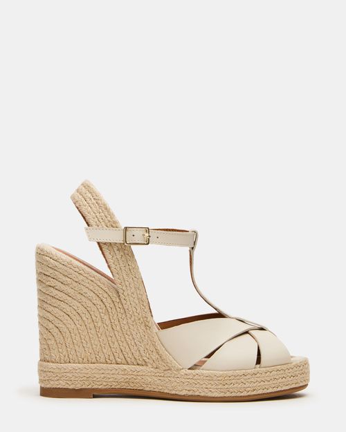 Steve Madden Women's Thelma Platform Sandals - Bone - - Leather