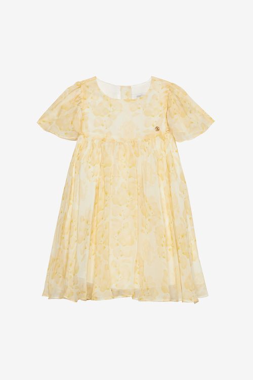 Silk Dress With Floral Print - Female Baby Girls (6m