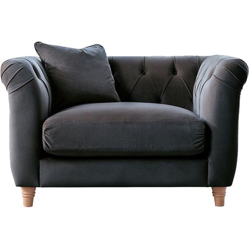Elsie Plush Velvet Chesterfield Single Seater Armchair