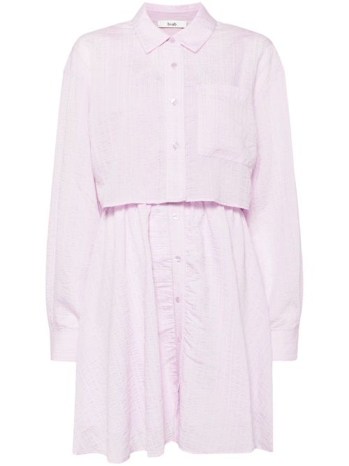 Crinkled two-piece dress set - Pink