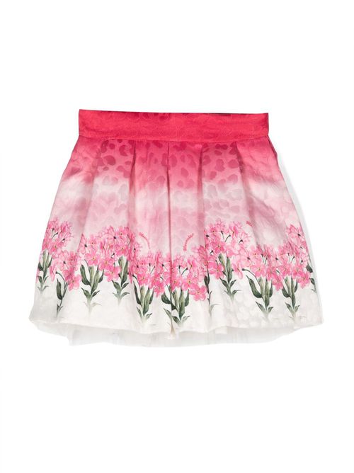 Floral-print skirt - Pink