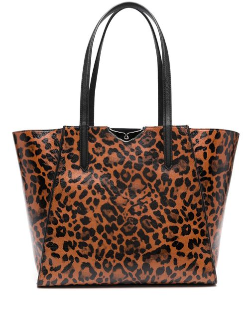 Le Borderline leopard-print tote bag - Brown