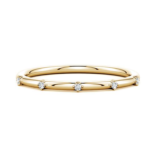 Angara 1.2 MM Round Diamond Five-Stone Station Ring in 18K Yellow Gold