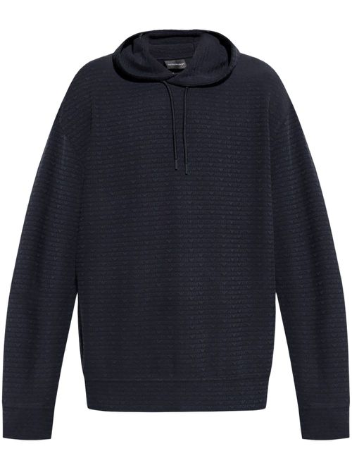 Logo-print hoodie - Blue
