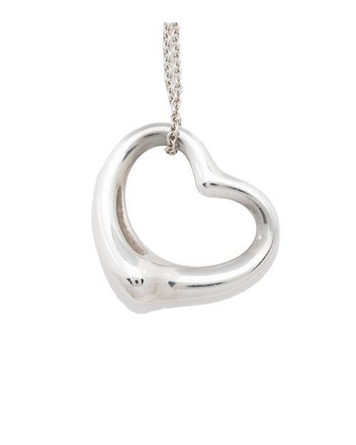 & Co. Silver Open Heart 27mm Large Necklace (Authentic Pre-Loved)