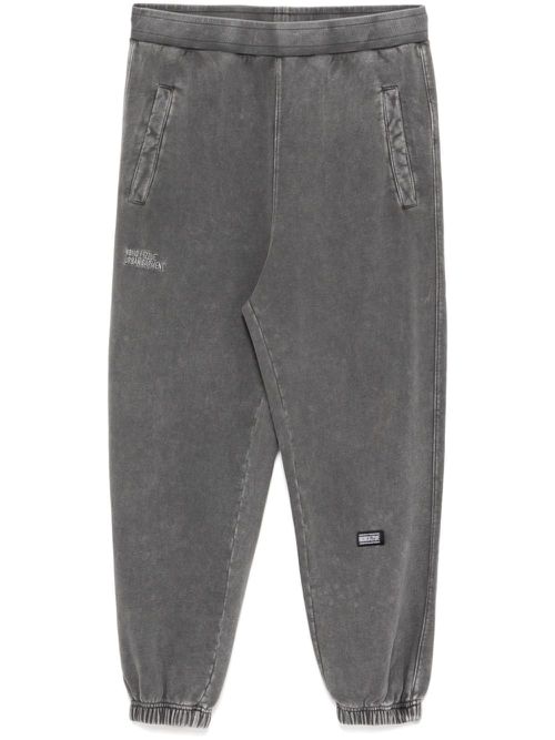 Logo-embroidered pants - Black