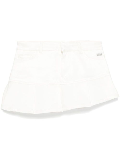 Logo-plaque mini skirt - Neutrals
