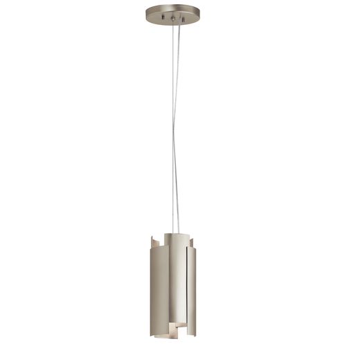 Moderne 2-Light Contemporary Mini Pendant in Satin Nicke