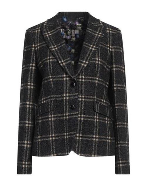Woman Blazer Black Size 0 Virgin Wool, Polyamide, Cotton, Linen