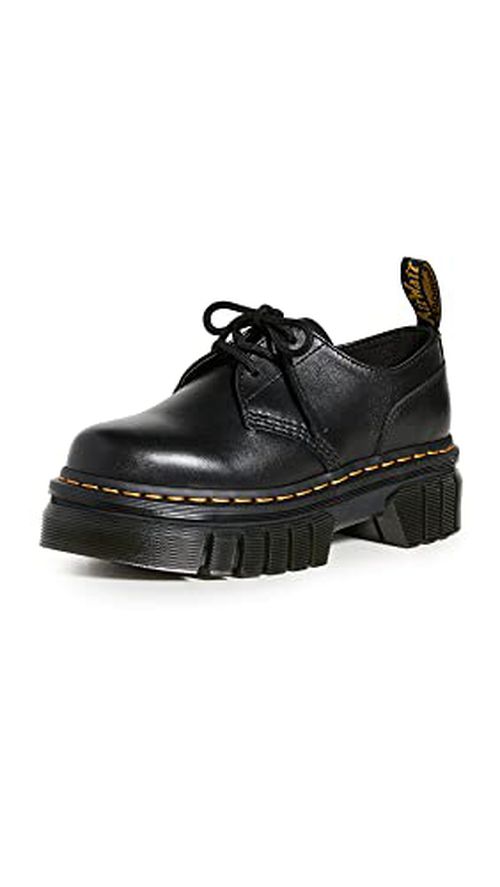 Dr. Martens Audrick Nappa Leather Platform Shoes for Men and Women