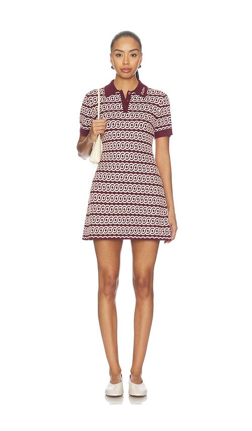 Malbon vestido polo clara en color burgundy XS también en S