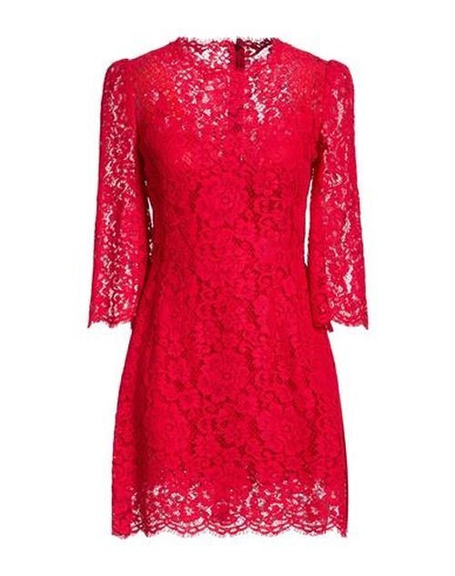 Woman Mini dress Red Size 2 Polyamide, Cotton, Viscose