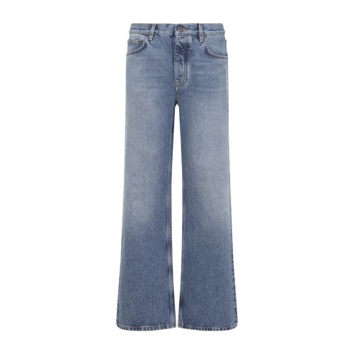 Blue Flared Mid Rise Jeans