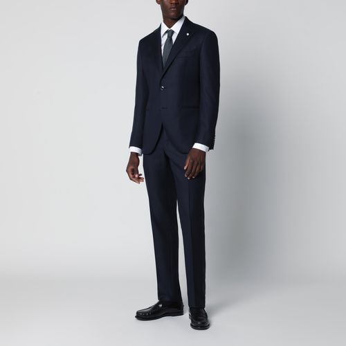 Luigi Bianchi Blue Pinstripe Single-Breasted Wool Suit