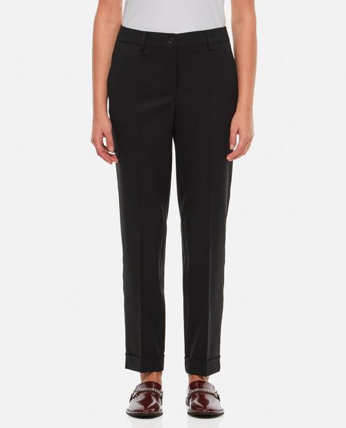 Straight Leg Trousers Black