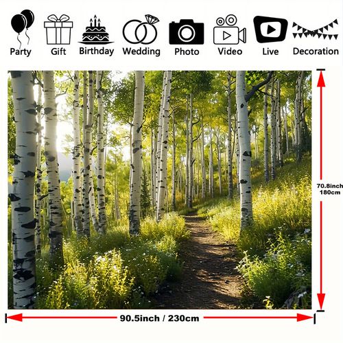 TEMU , Path Wall Hanging - Morning Through , Nature-inspired Indoor & Outdoor Decor For Home Office - , High-quality Cloth