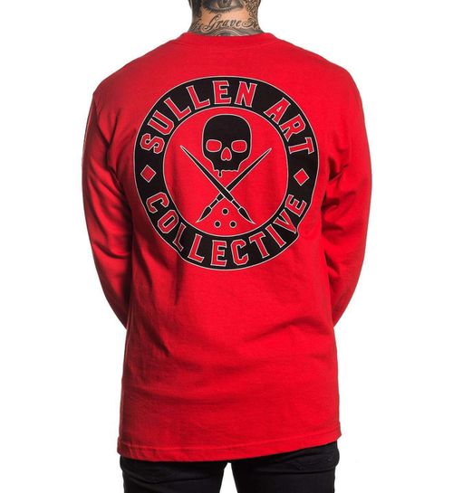 Badge of Honor Long Sleeve Red, RED