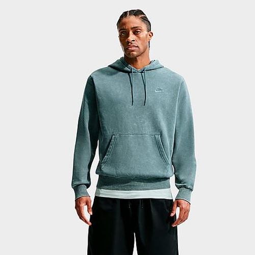 Men's Sportswear Club Washed Fleece Hoodie in Mineral Slate/Mineral Slate