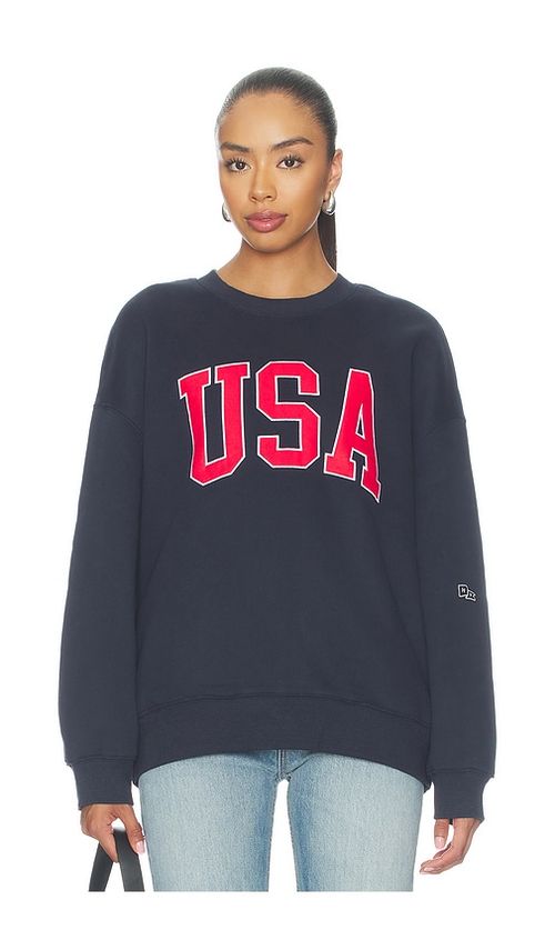Hype and Vice Offside Crewneck Sweatshirt in Navy. M also in L, S