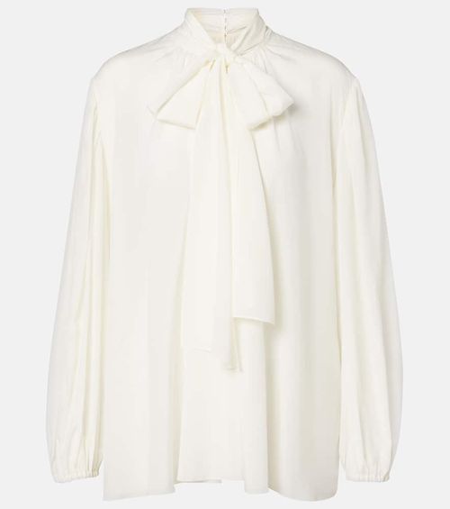 Silk-blend top