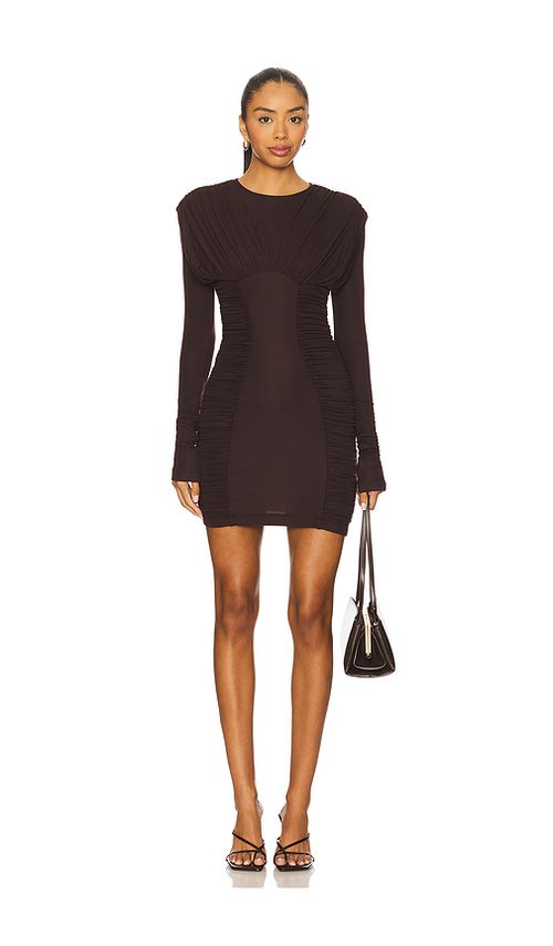 AGOLDE Abbi Dress in Brown. XL. Also in L, M