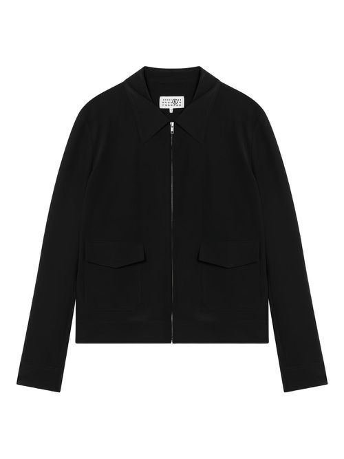 Zip-up shirt jacket - Black