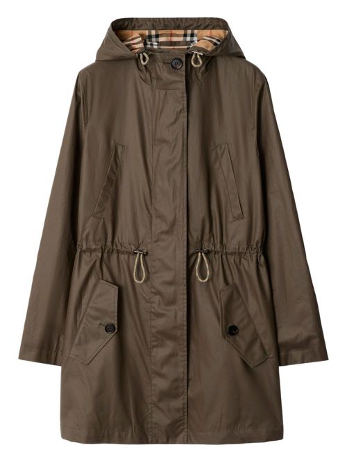 Burberry gabardine parka coat - Green