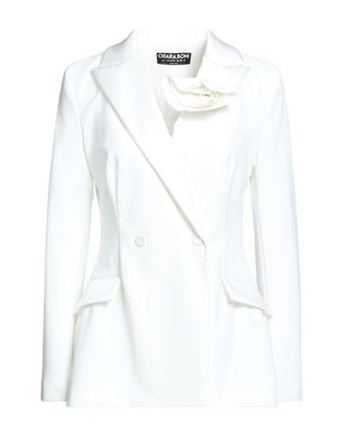 Woman Blazer White Size 10 Polyamide, Elastane