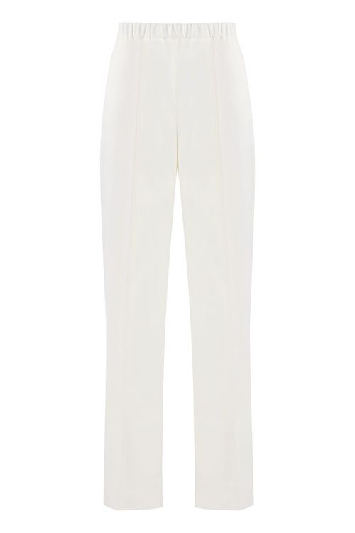 Embellished Viscose Gathered-Waist Trousers