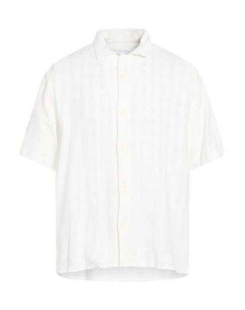 Man Shirt White Size L Cotton