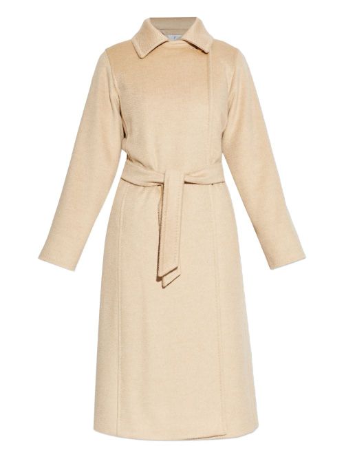 Classic Camel Jacket with Adjustable Belt